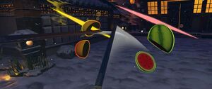 'Fruit Ninja VR' game screenshot