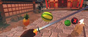 'Fruit Ninja VR' game screenshot